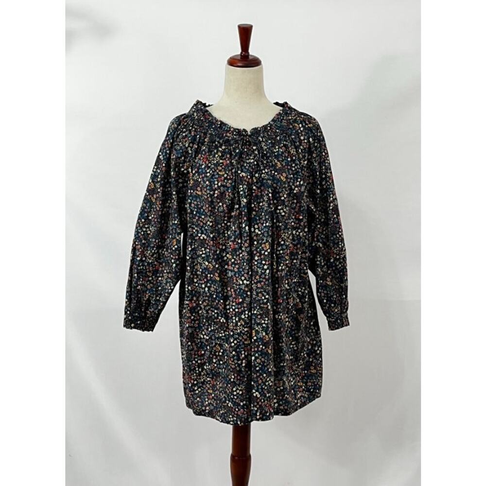 DOEN S Small Everild Dress On Off Shoulder Donna Leigh Floral Navy Mini Liberty - Picture 2 of 11